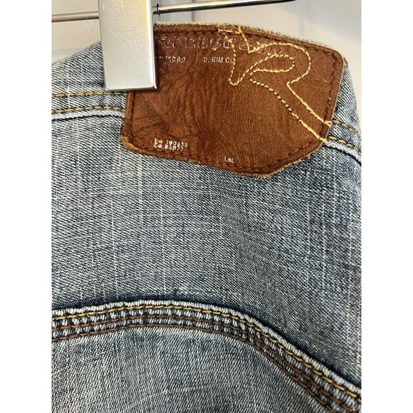 Vintage Rocawear‎ Blue Denim Shorts Mens Size 40 Y2K Baggy Embroidered Oversized - Picture 9 of 13